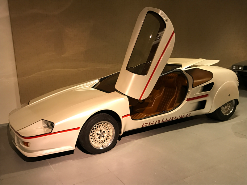1985 Sbarro Challenge I. One of Franco Sbarro’s experiments in aerodynamics and pure 80's-ness, it has a drag coefficient of 0.26. Is that better or worse than the Pininfarina? I can’t remember if you want a lower number, or higher. Anyway, I’m not sure which I’d choose.